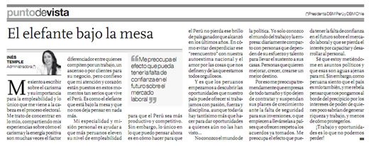 El elefante bajo la mesa