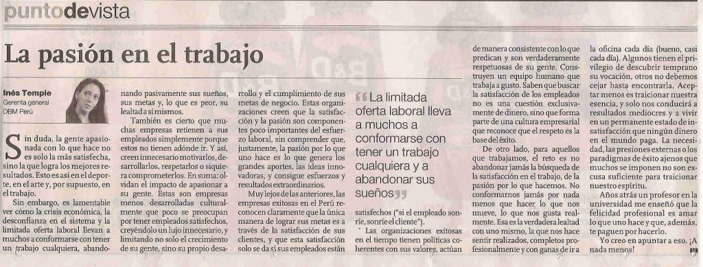 La pasión en el trabajo 17.08.2004
